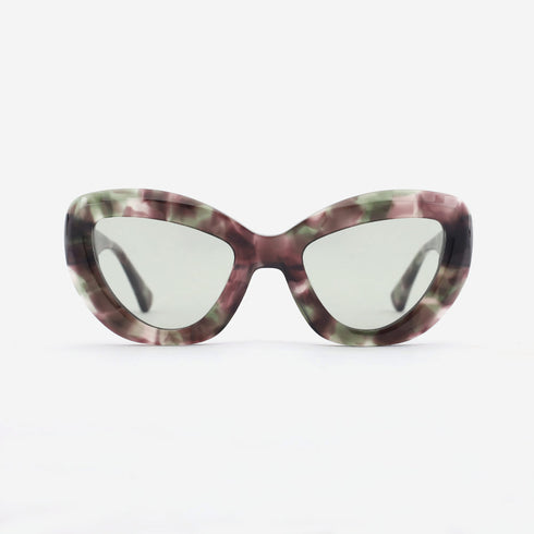 Butterfly-shaped with 3D effect Acetate Female Sunglasses  22A8074